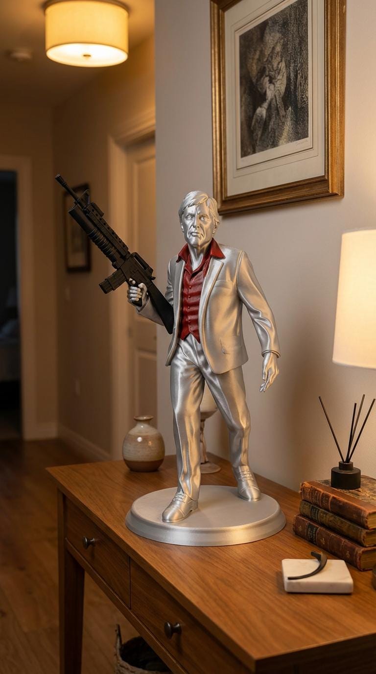 Tony Montana Scarface Gümüş Figür