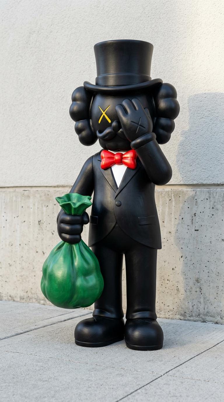 KAWS Tarzı Zengin Amca Figürü