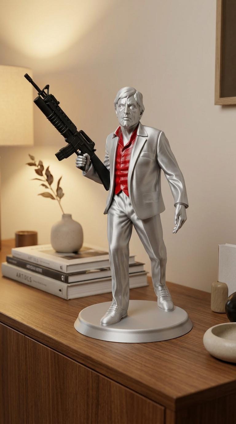 Tony Montana Scarface Gümüş Figür