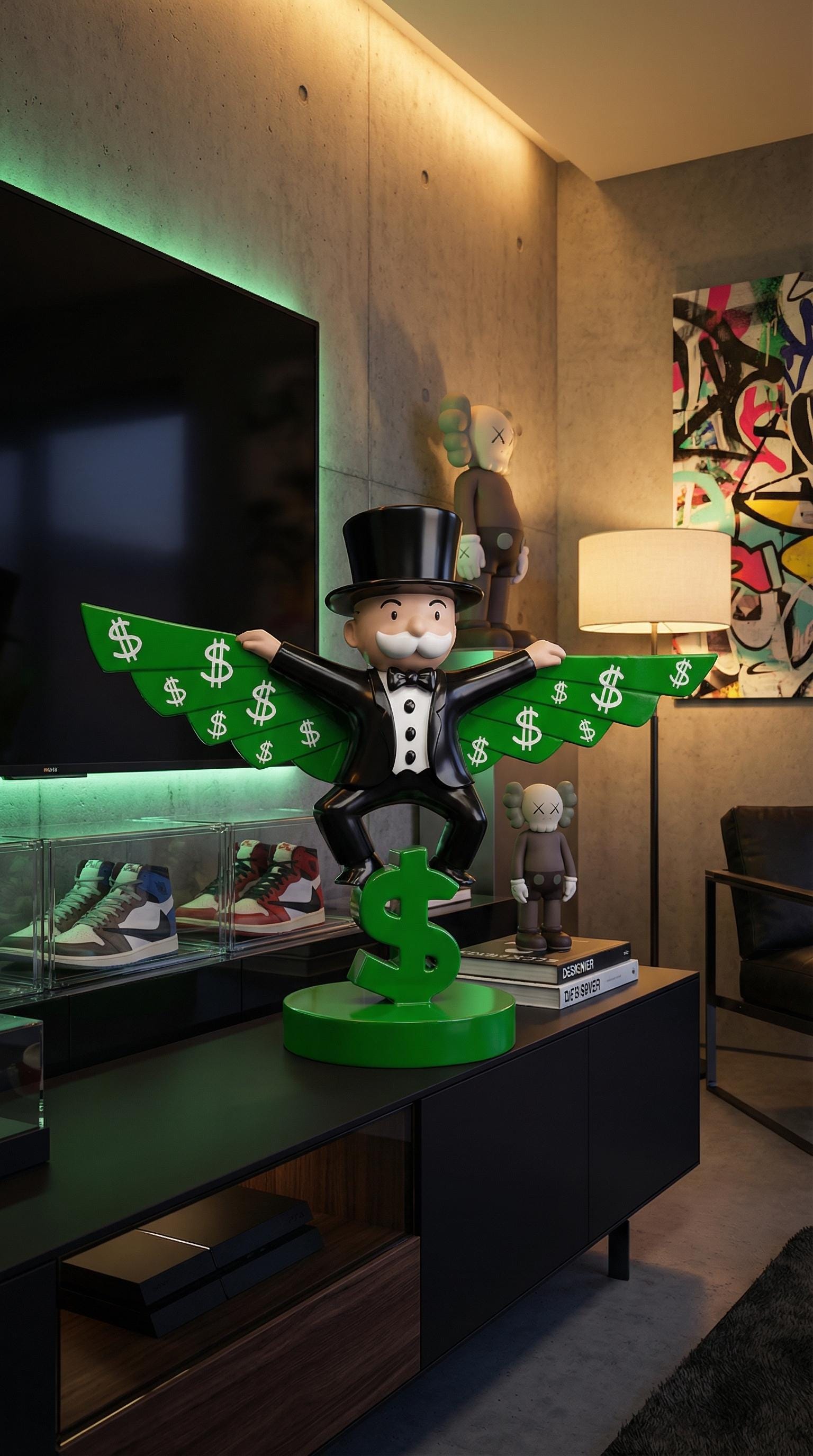 Monopoly Para Kanatlı Figür 25 cm