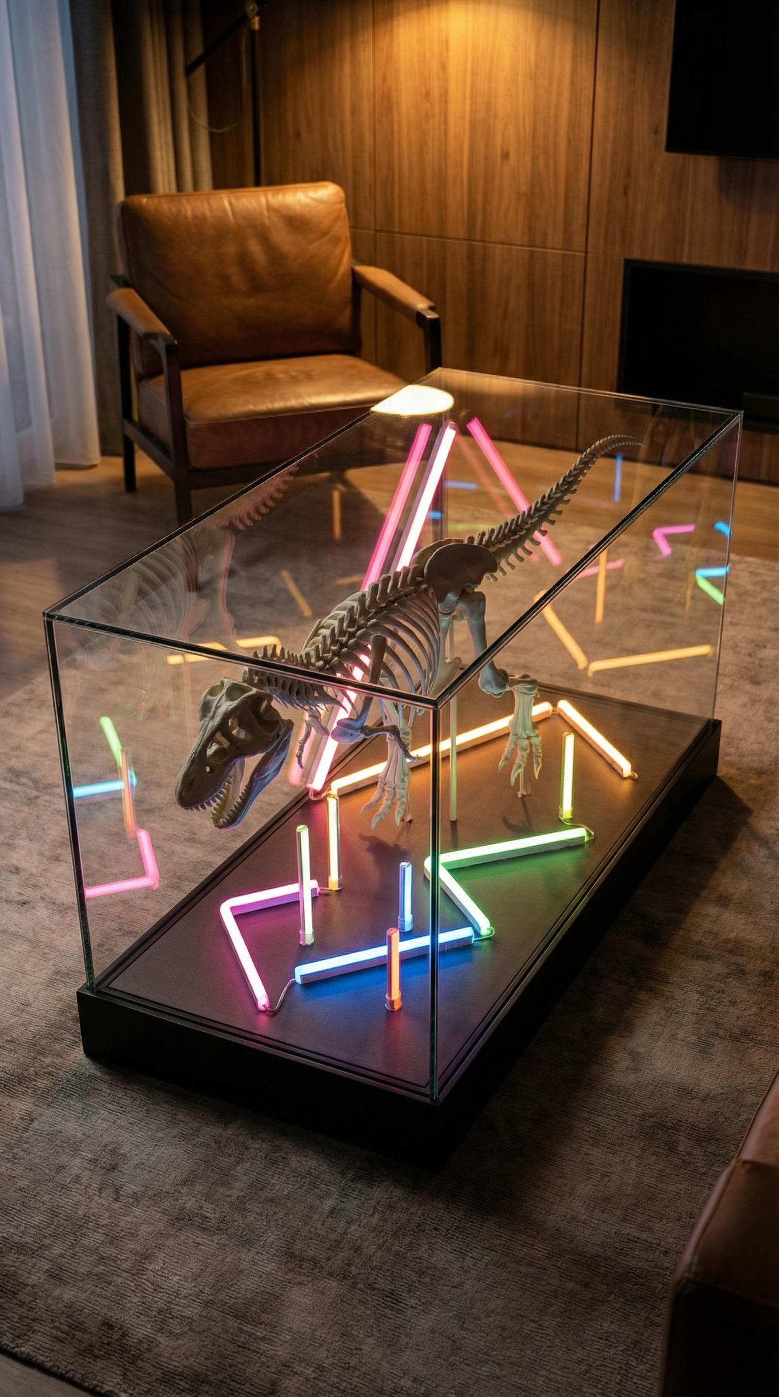 Dinozor İskelet LED Orta Sehpa