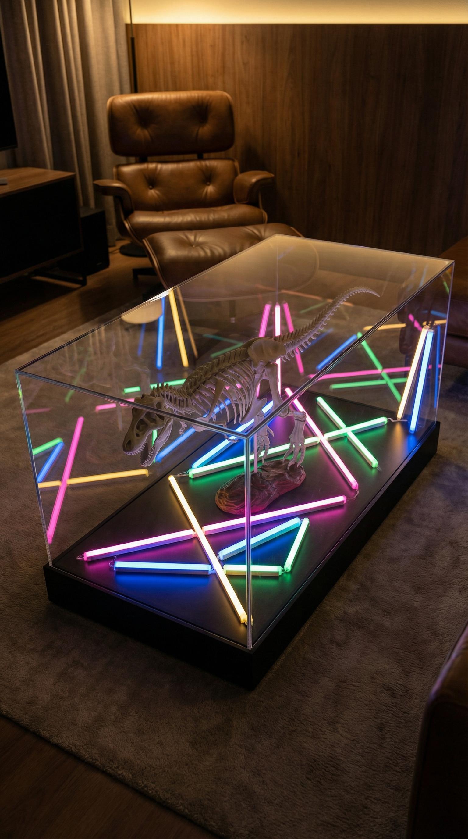 Dinozor İskelet LED Orta Sehpa