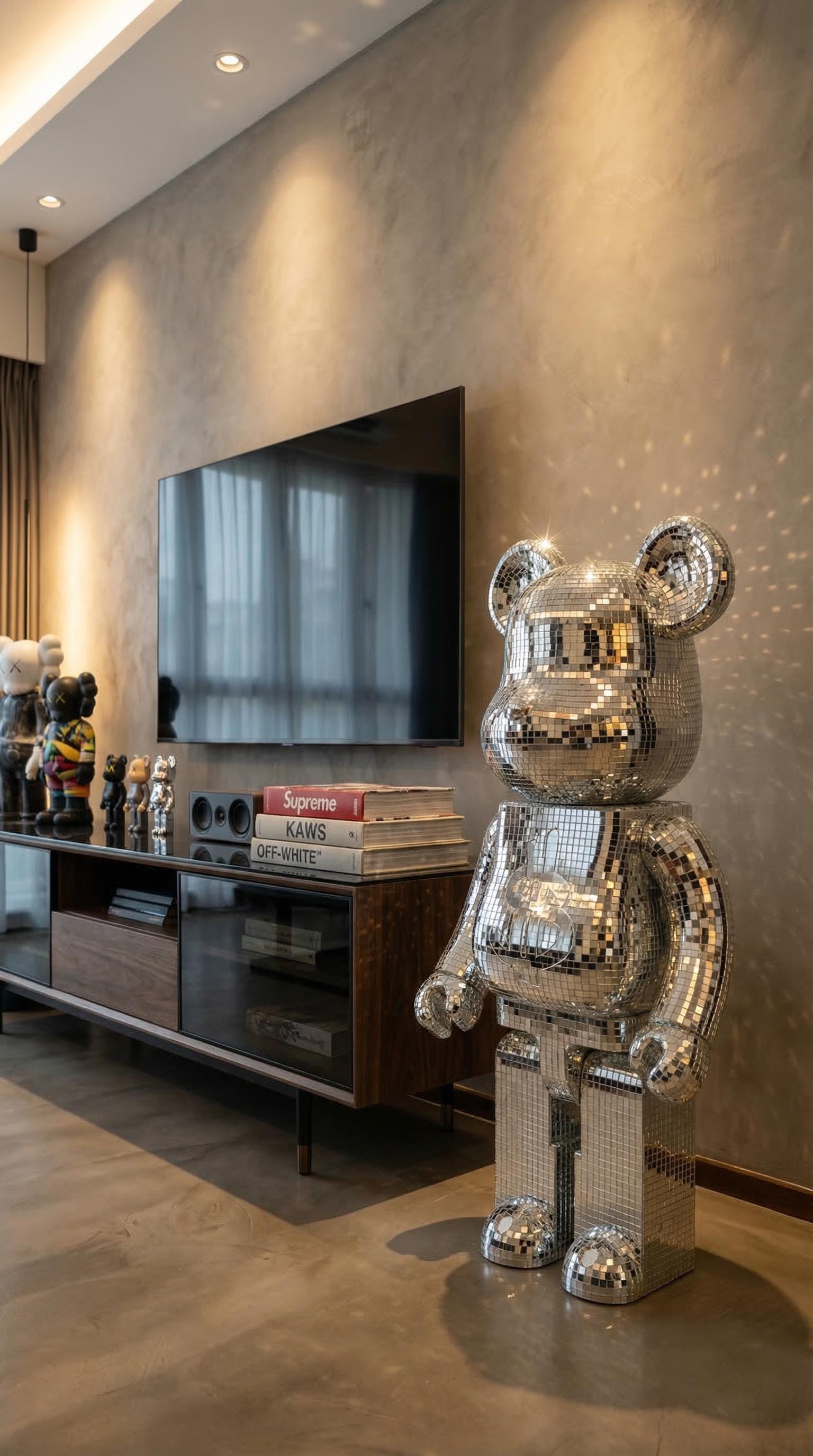Disko Aynalı Bearbrick