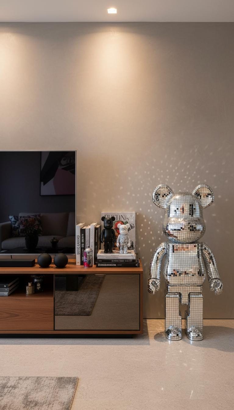 Disko Aynalı Bearbrick