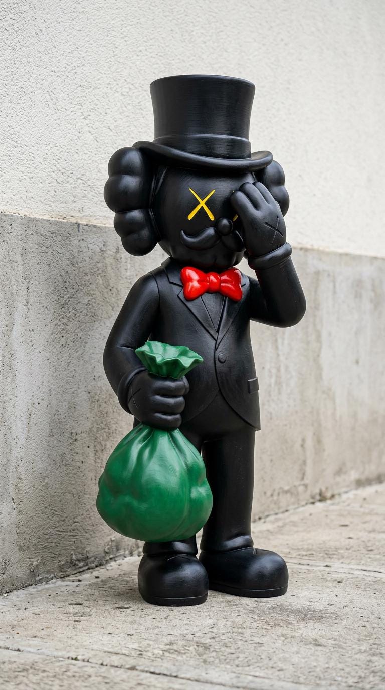 KAWS Tarzı Zengin Amca Figürü
