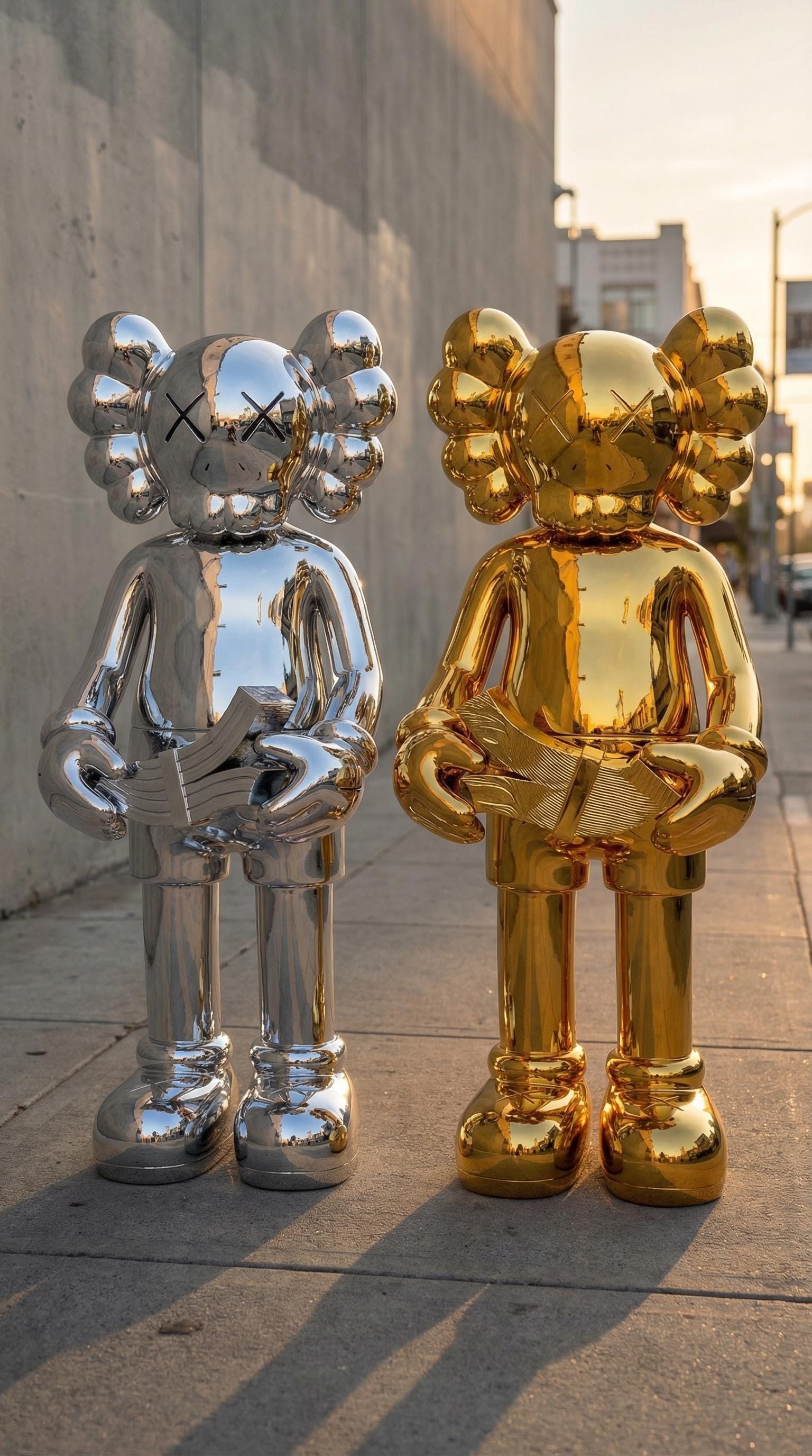 KAWS Tarzı Altın Para Figürü