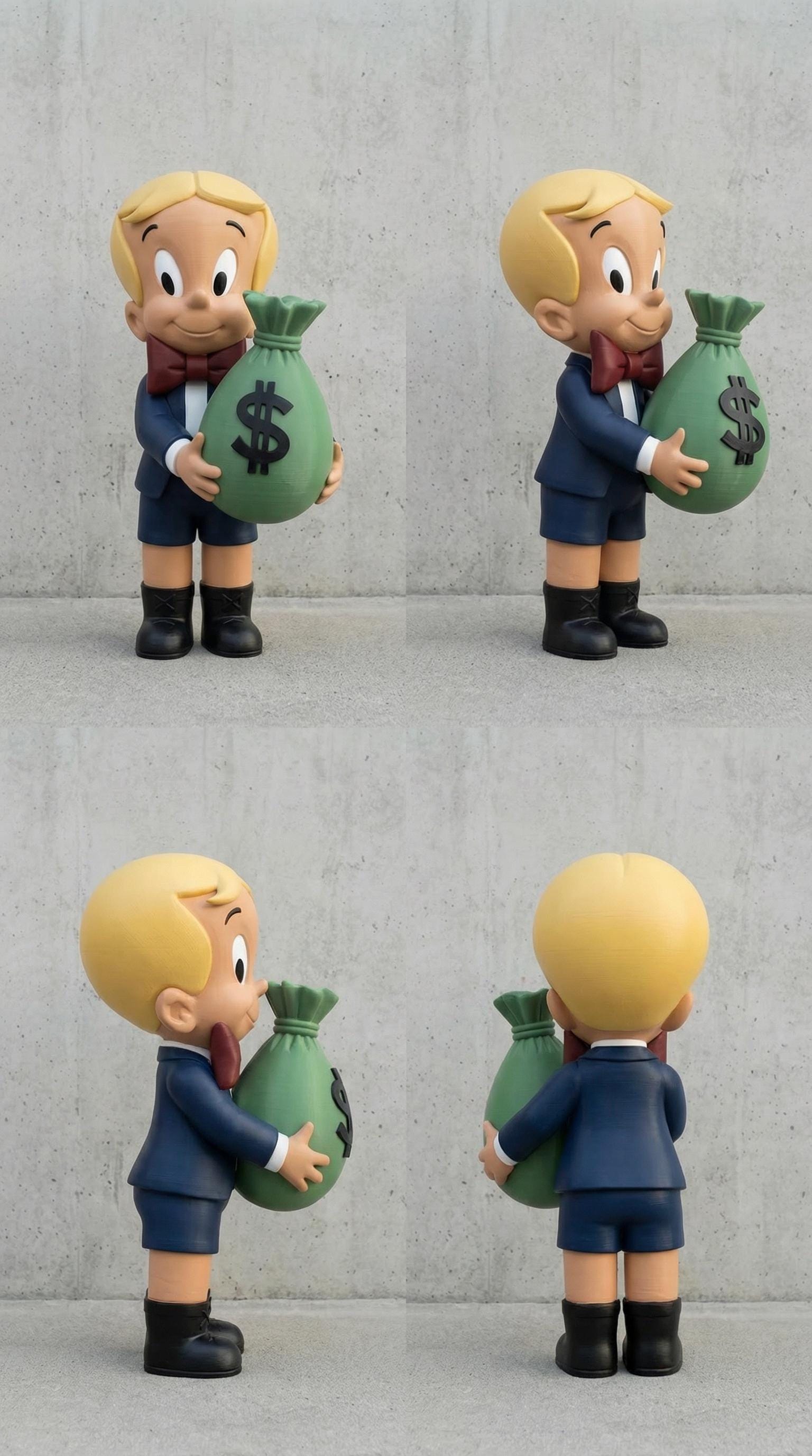 Richie Rich Para Çantası Figürü 60 cm