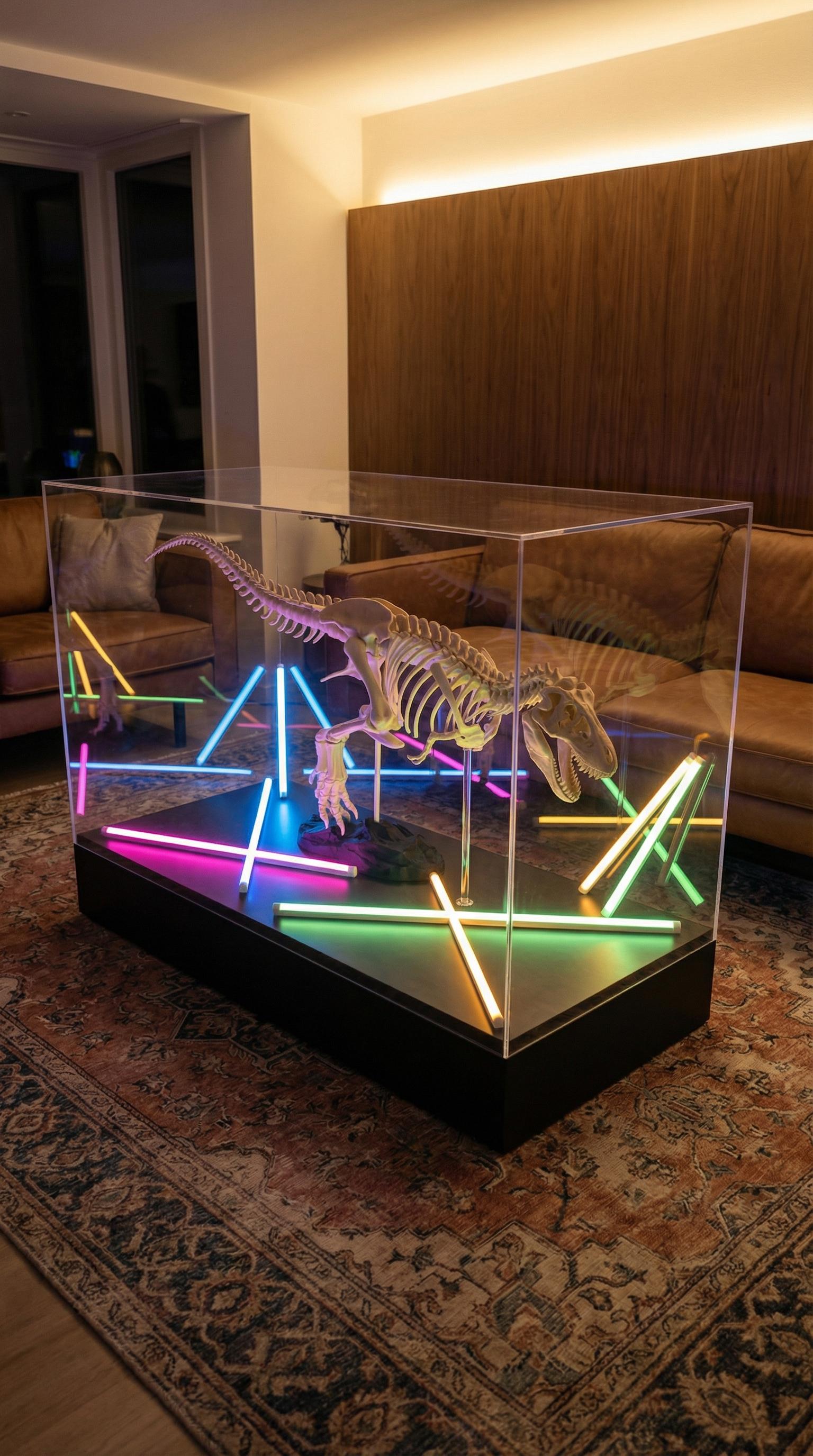 Dinozor İskelet LED Orta Sehpa
