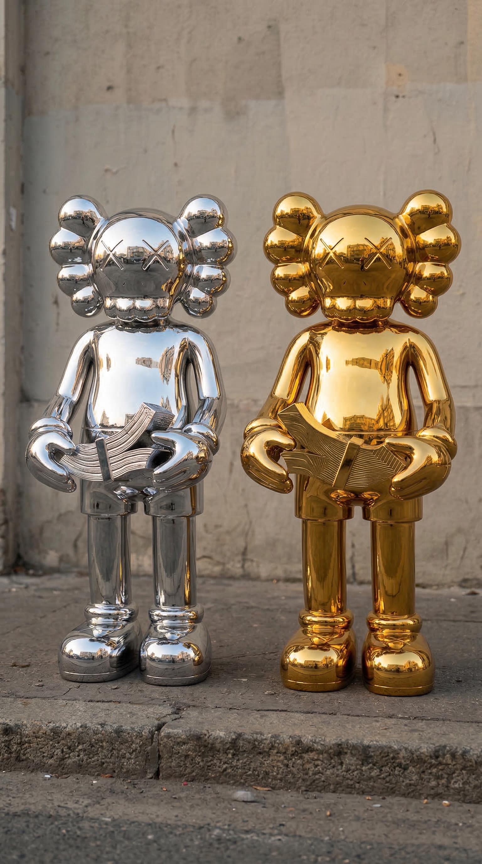 KAWS Tarzı Altın Para Figürü