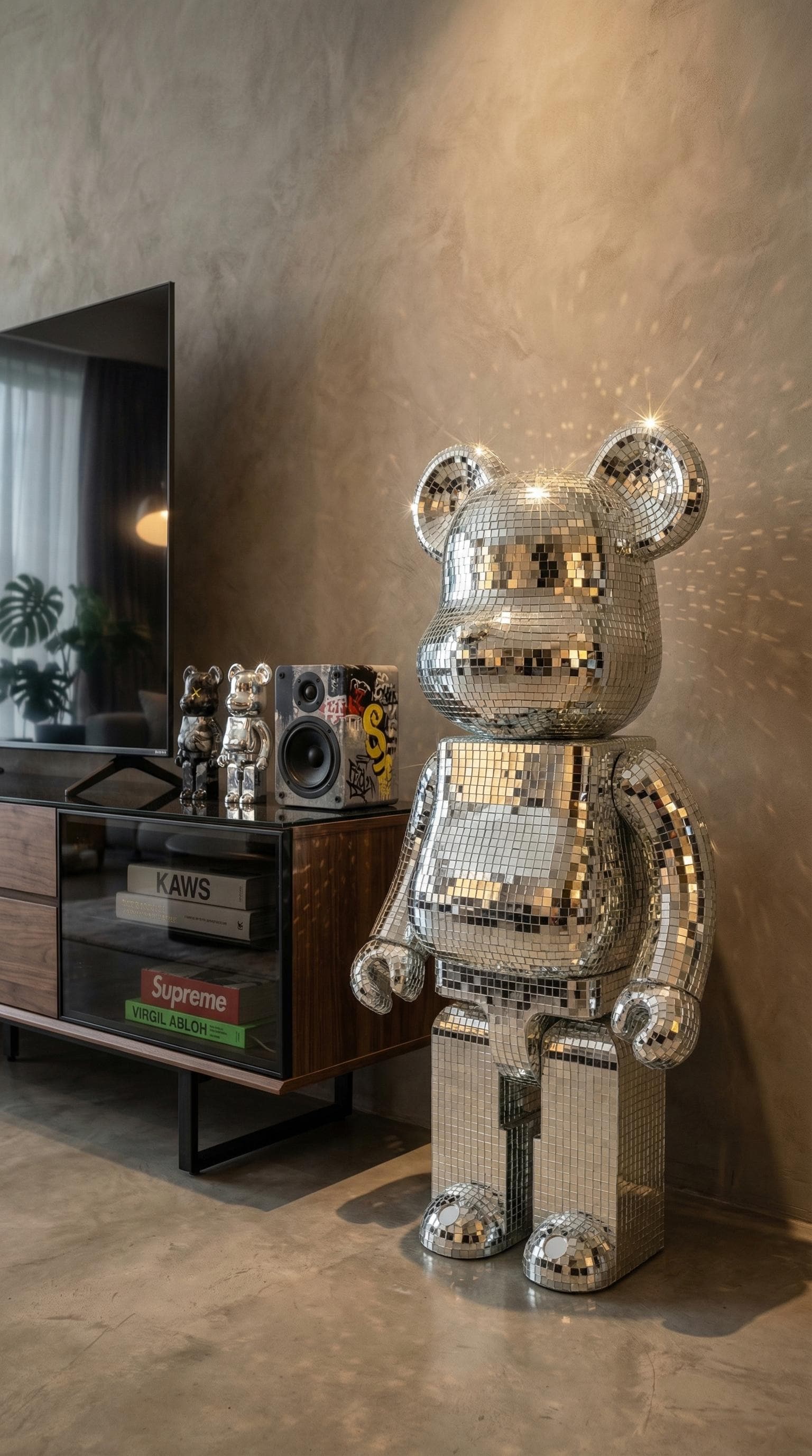 Disko Aynalı Bearbrick