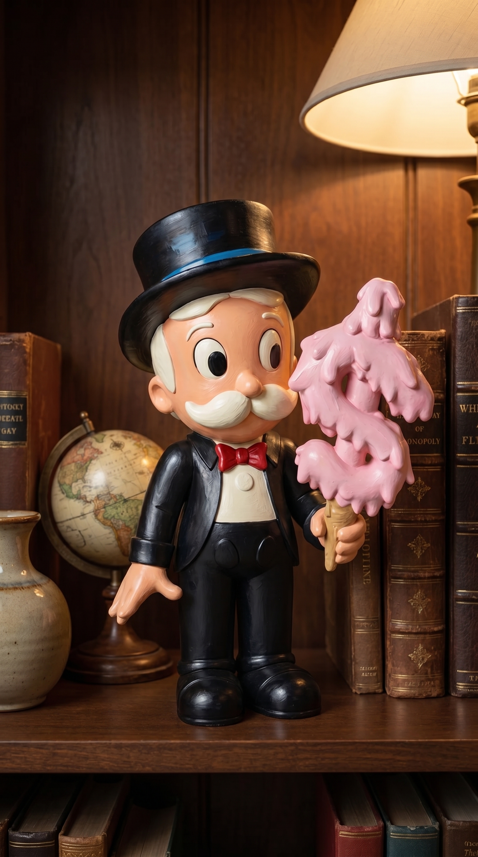 Richie Rich Melting Ice Cream Figure , Cartoon Style Desk Decor, Cute Collector Toy, Pop Art Home Office Statue