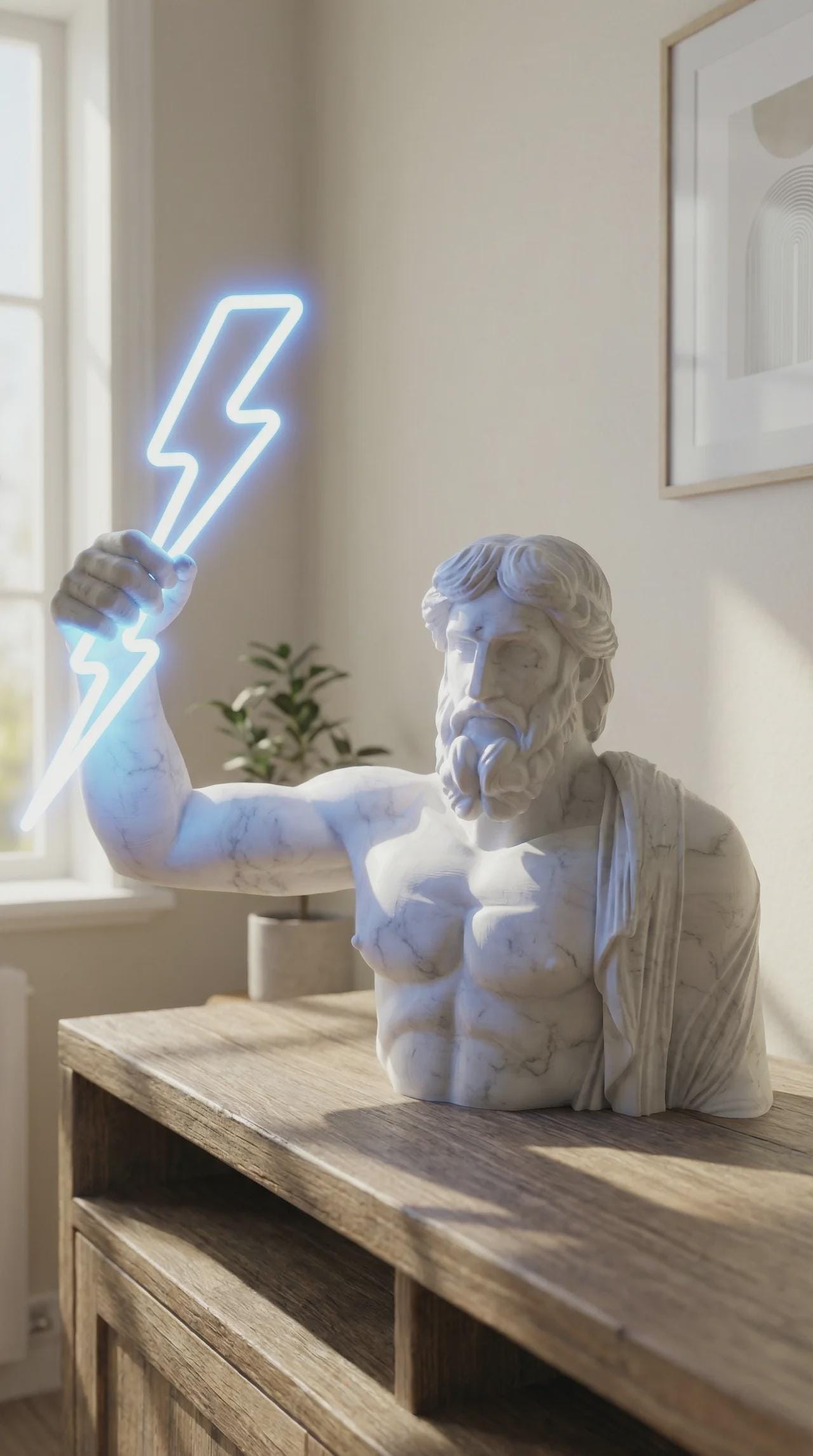Zeus LED Şimşek Lambası 60 cm