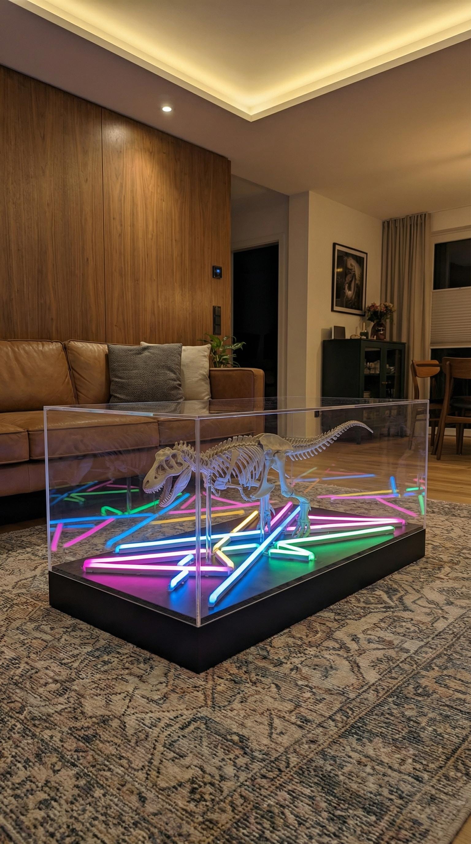 Dinozor İskelet LED Orta Sehpa