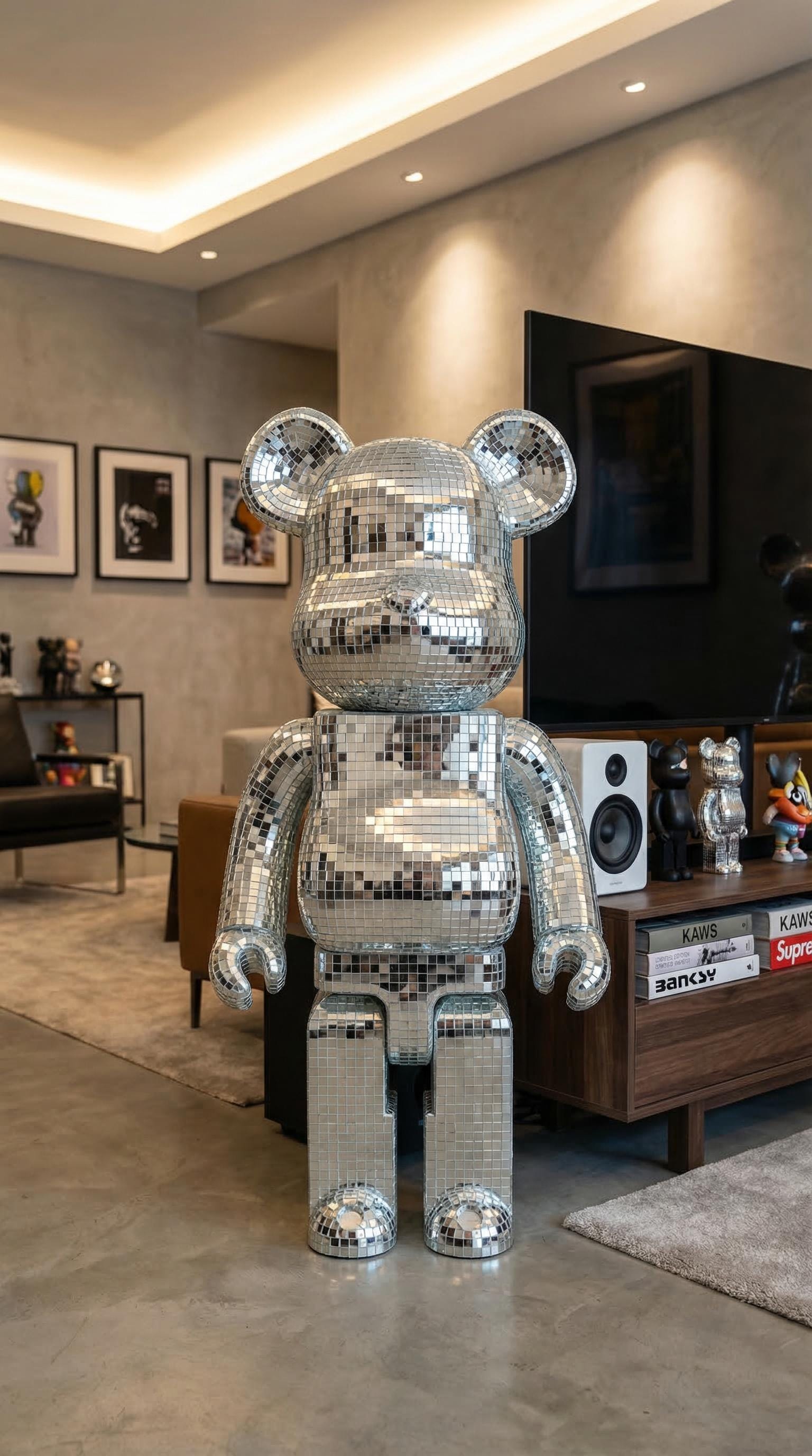 Disko Aynalı Bearbrick