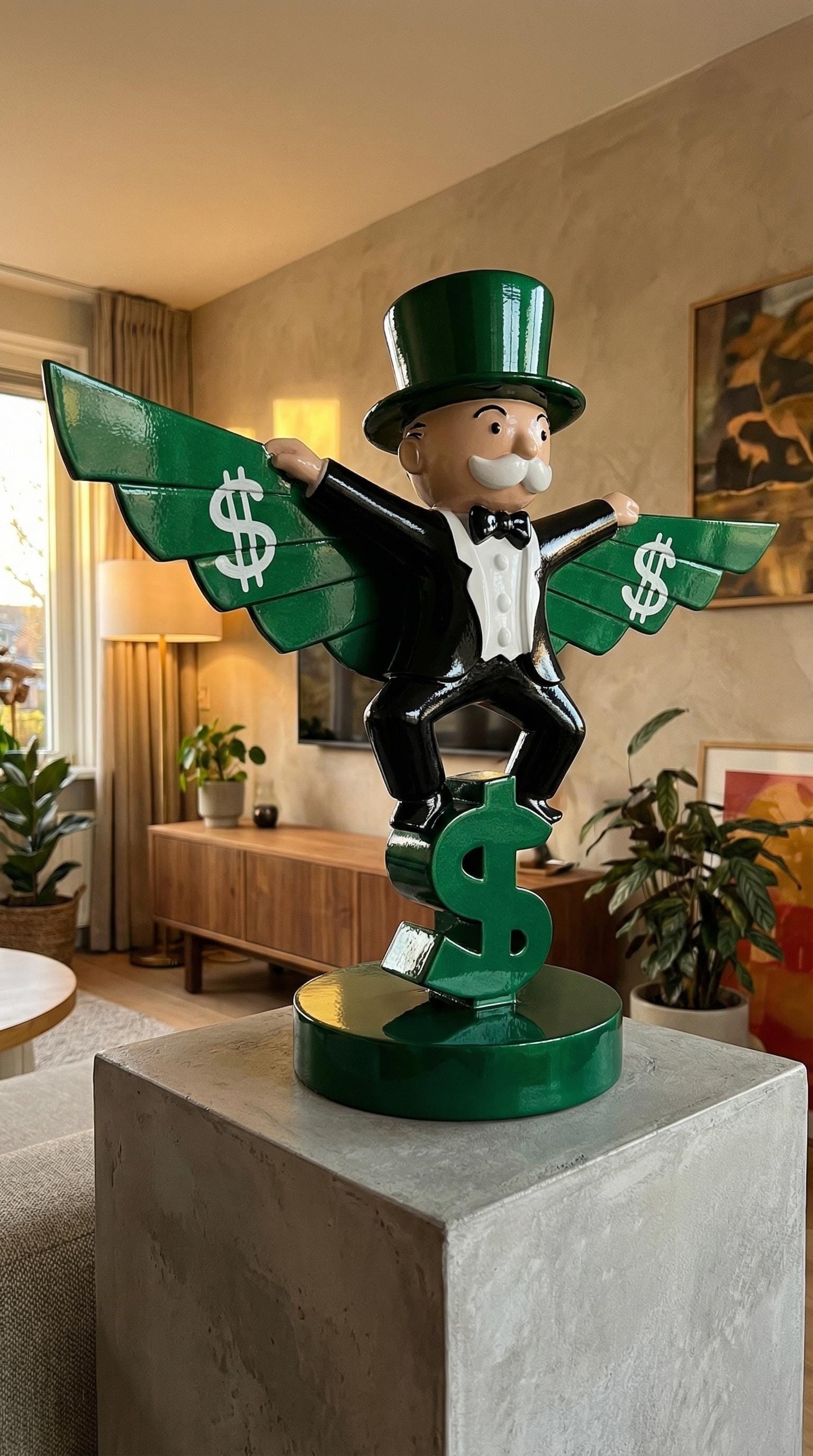 Monopoly Para Kanatları Duvar Dekoru 90 cm