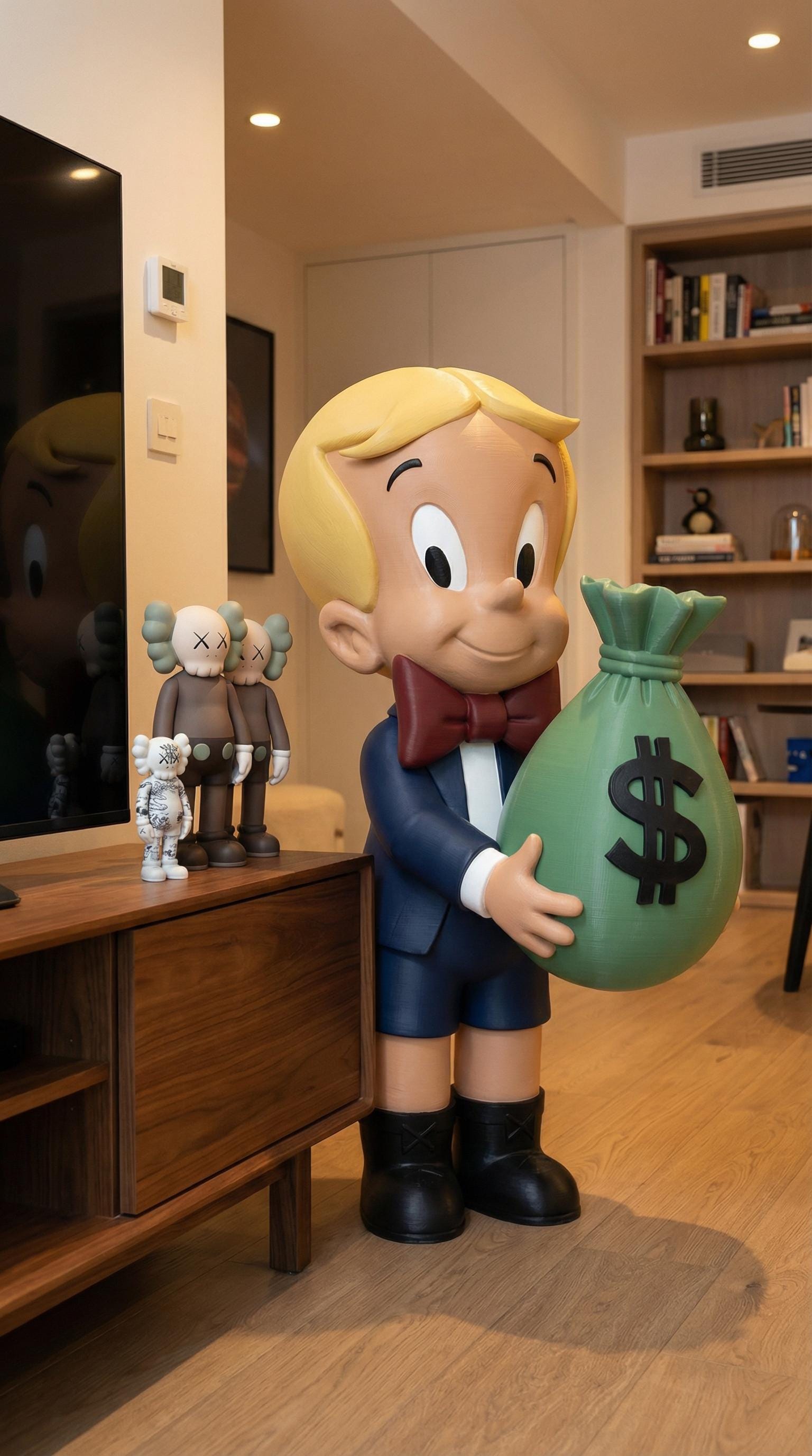 Richie Rich Para Çantası Figürü 60 cm