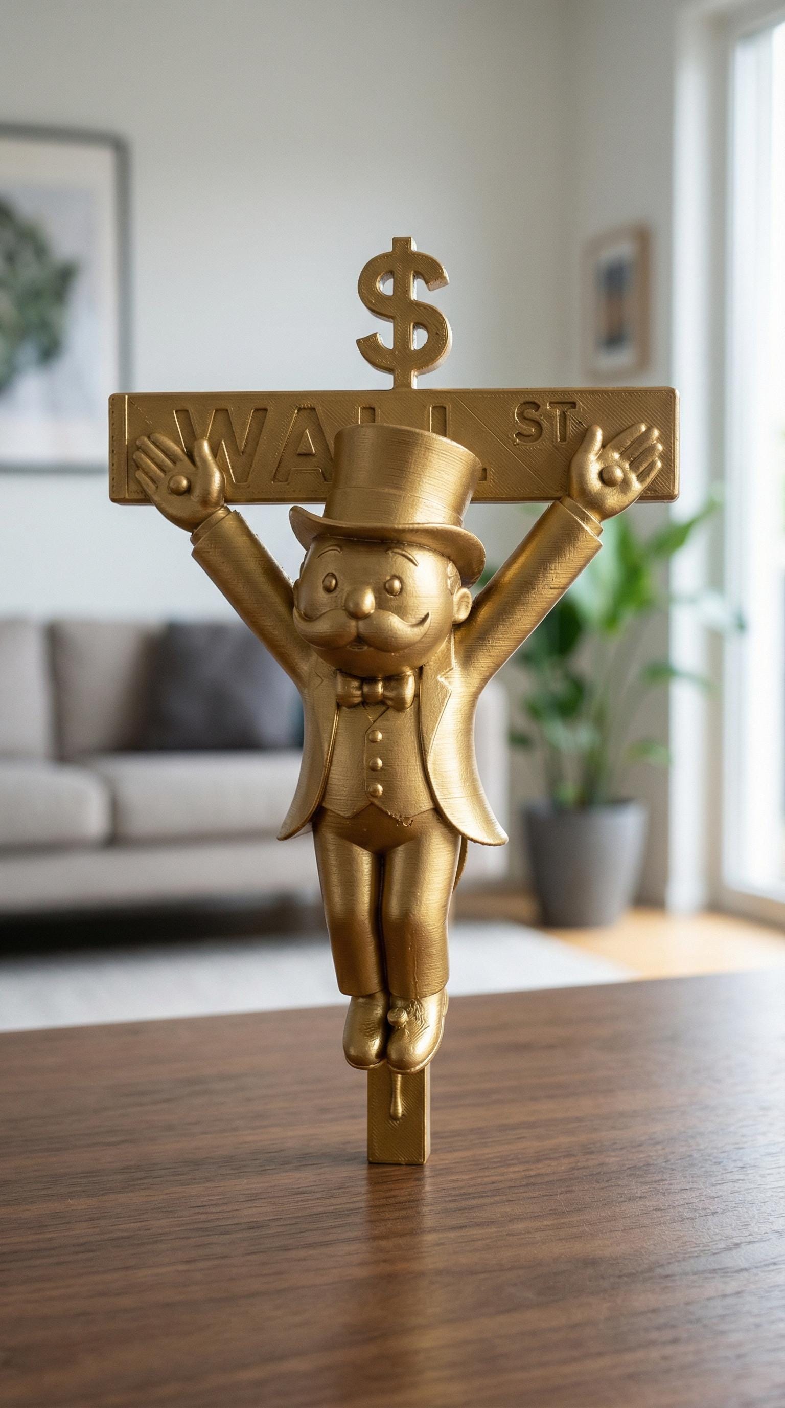 Altın Monopoly Duvar Haçı