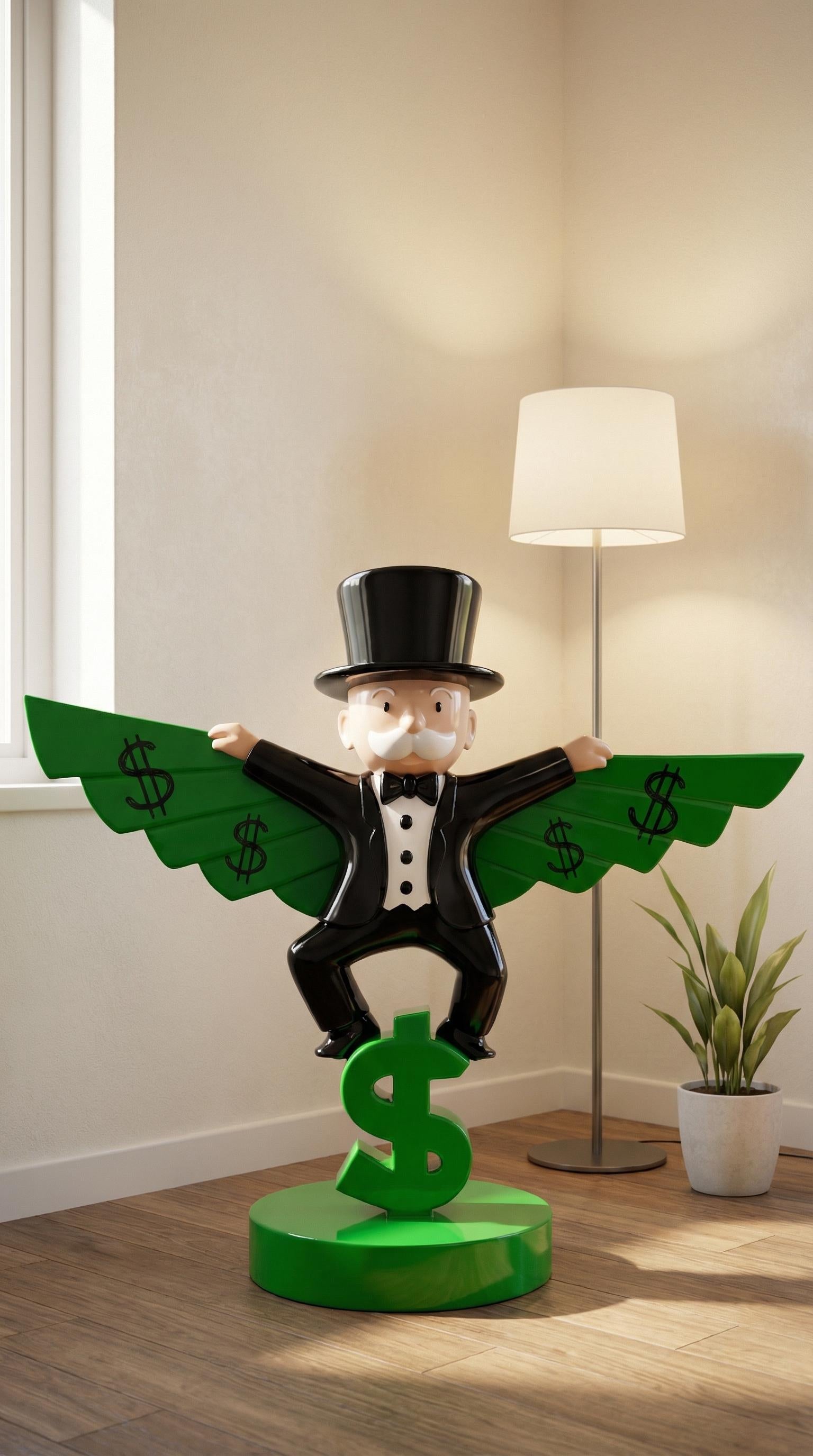 Monopoly Para Kanatları Duvar Dekoru 90 cm