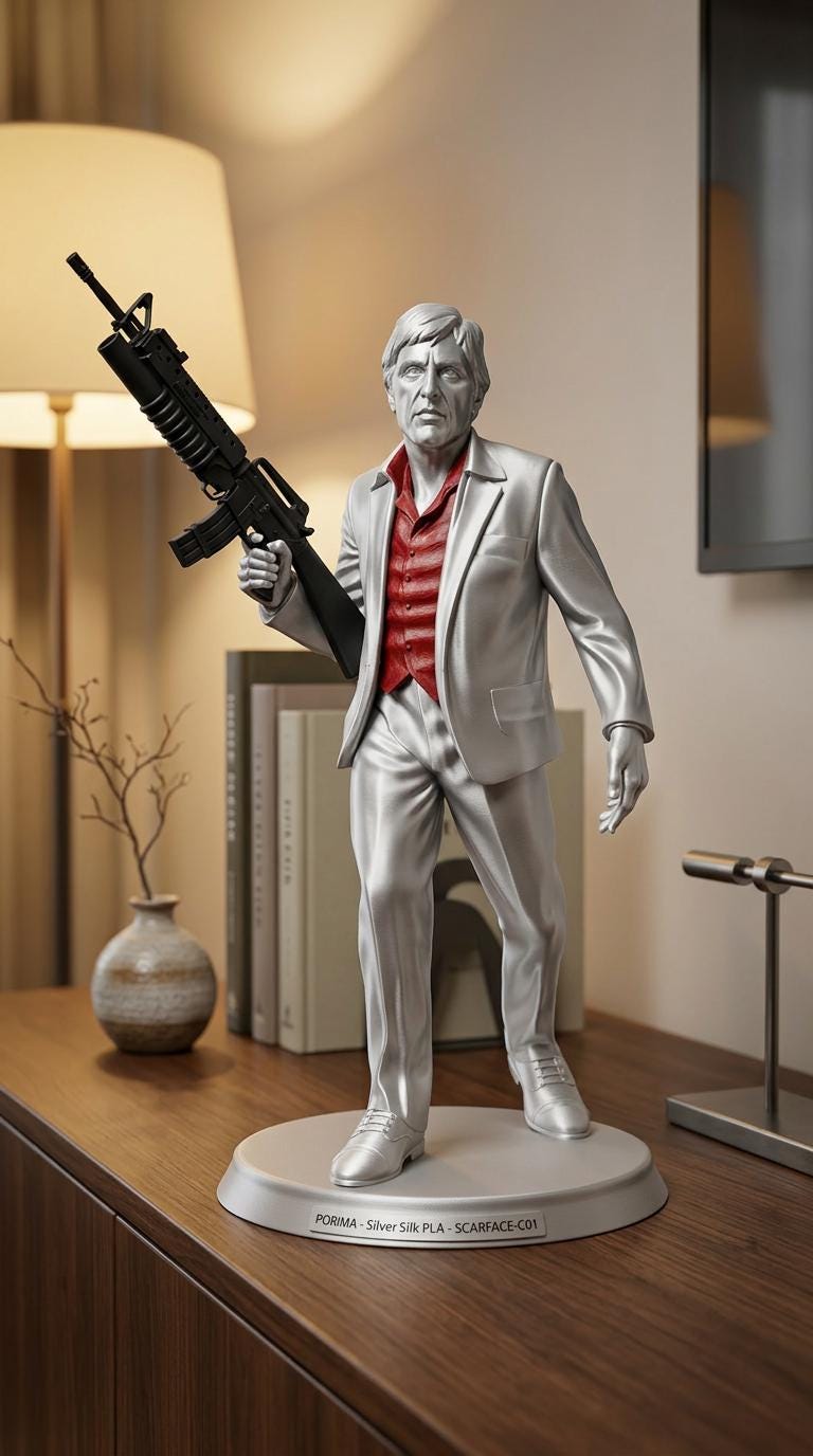 Tony Montana Scarface Gümüş Figür