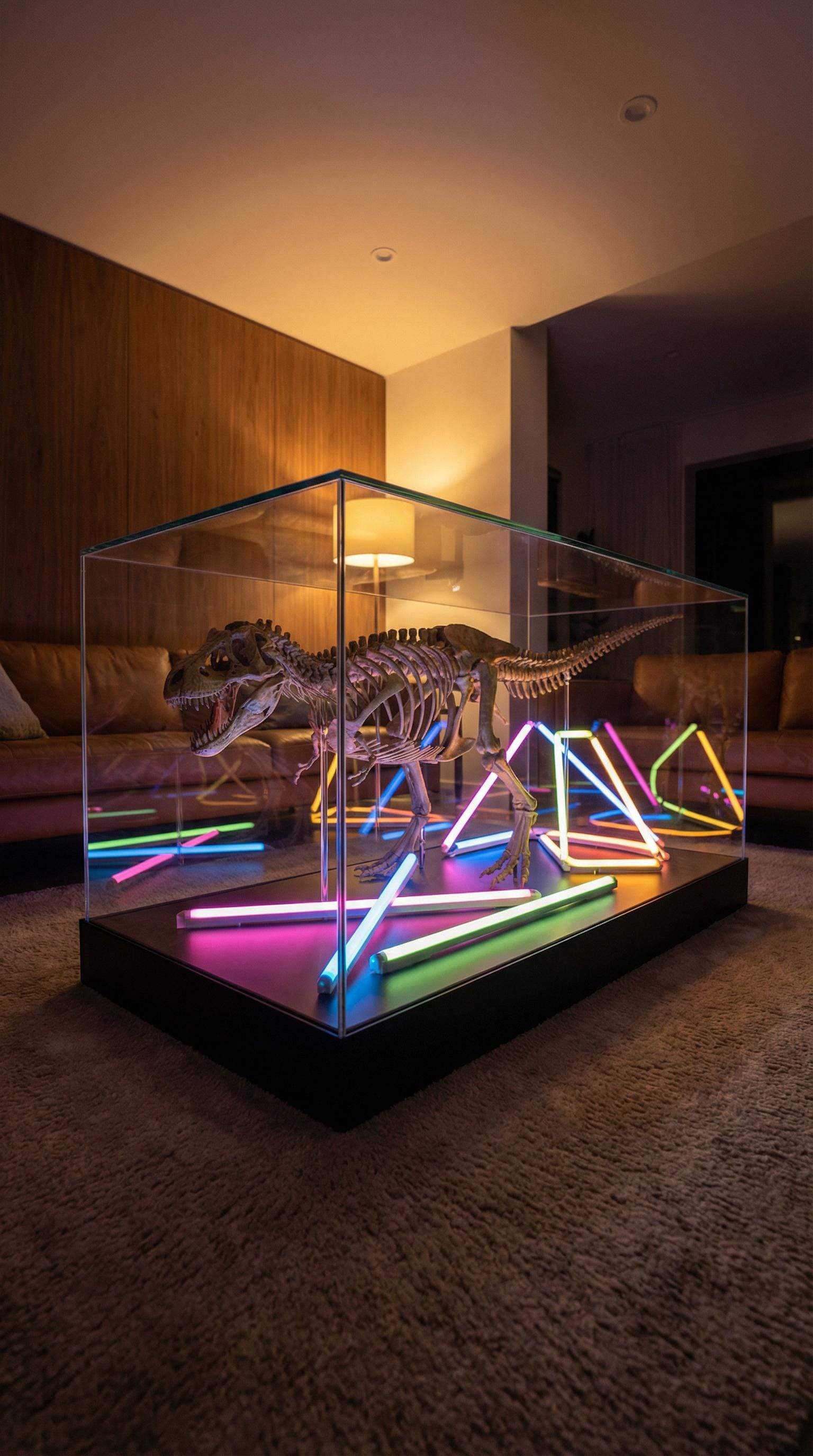 Dinozor İskelet LED Orta Sehpa