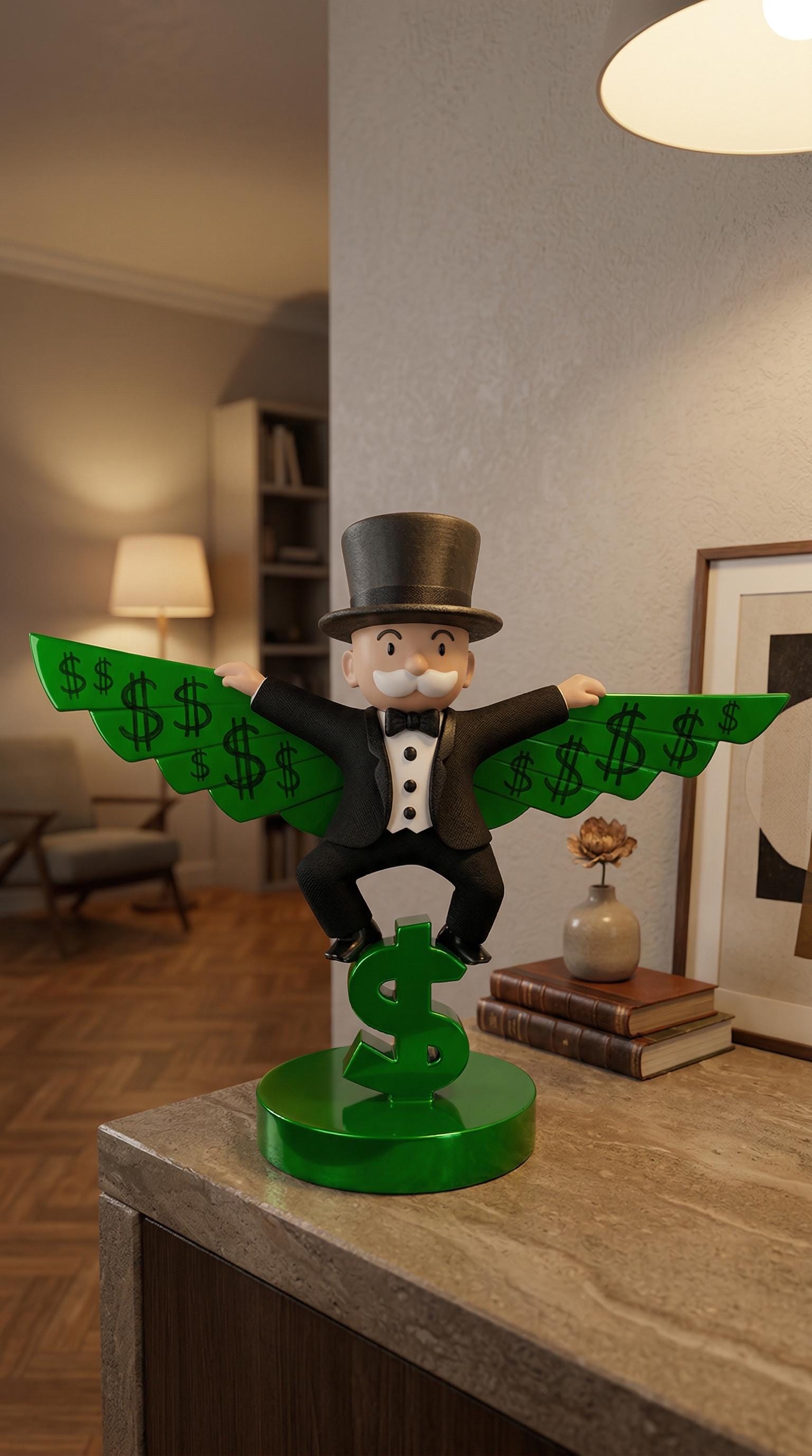 Monopoly Para Kanatlı Figür 25 cm