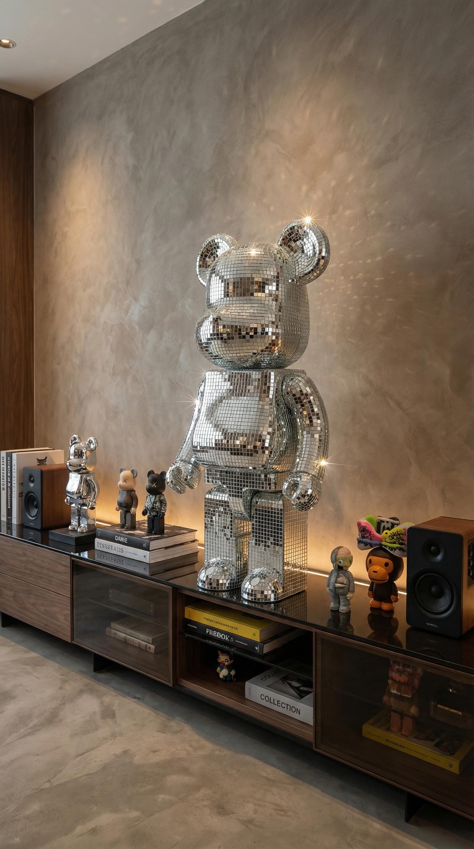 Disko Aynalı Bearbrick