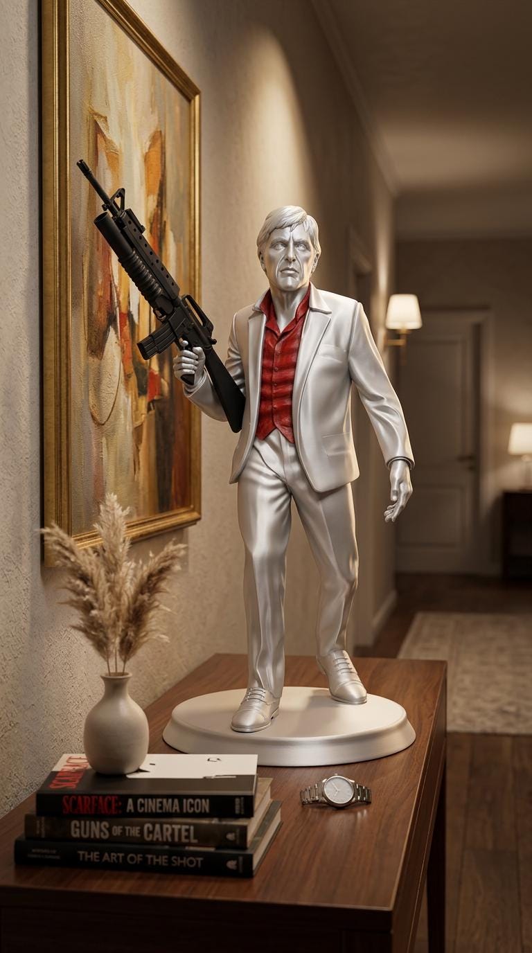 Tony Montana Scarface Gümüş Figür