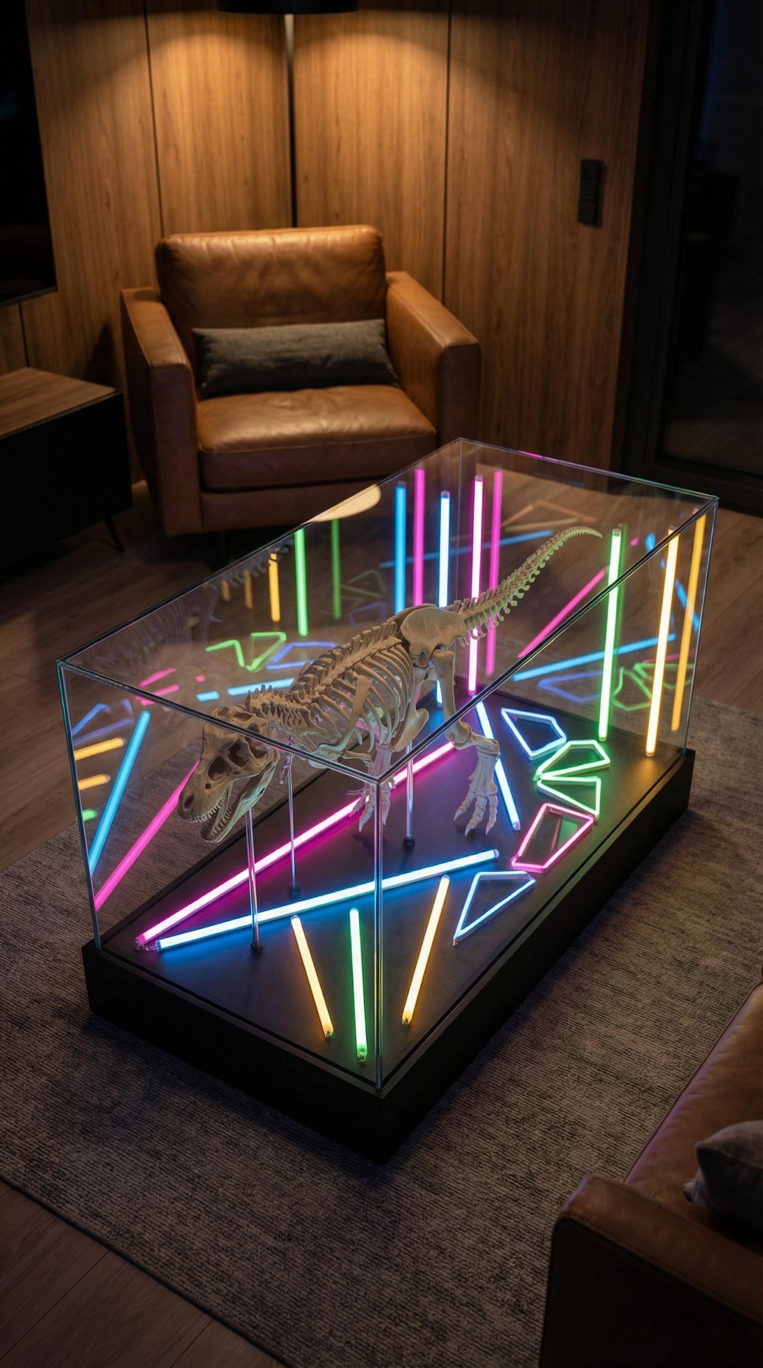 Dinozor İskelet LED Orta Sehpa