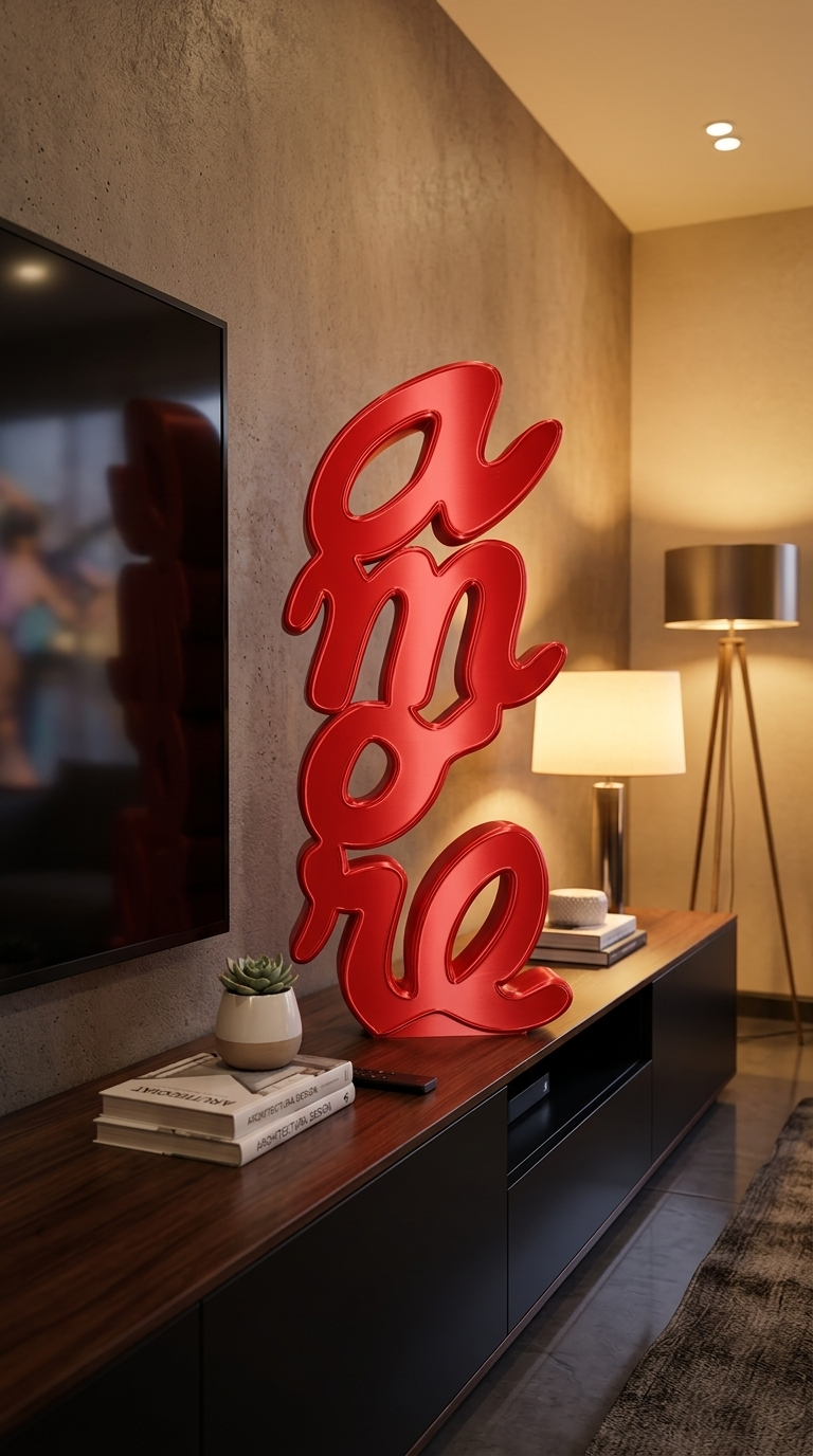 Large Amore Love  Sculpture, Modern Home Decor Statement Art Piece (90 cm 35 inch)