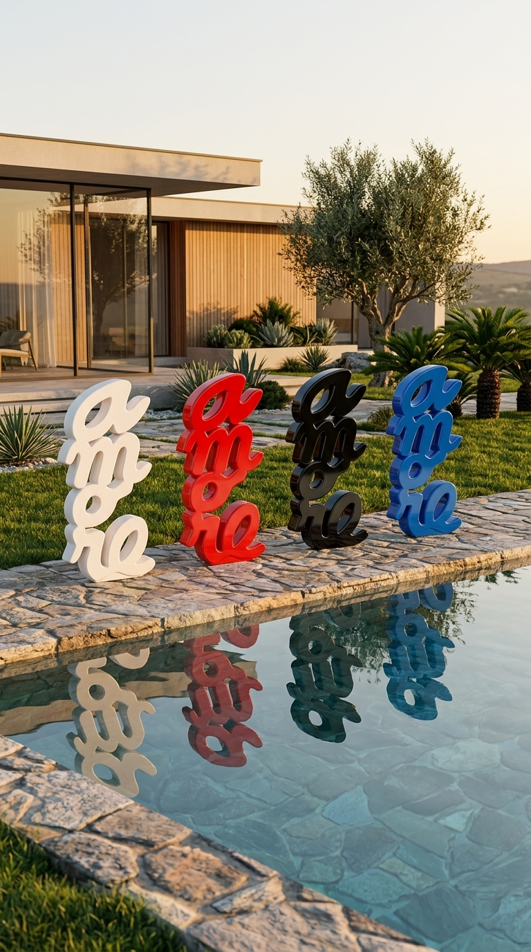 Large Amore Love  Sculpture, Modern Home Decor Statement Art Piece (90 cm 35 inch)