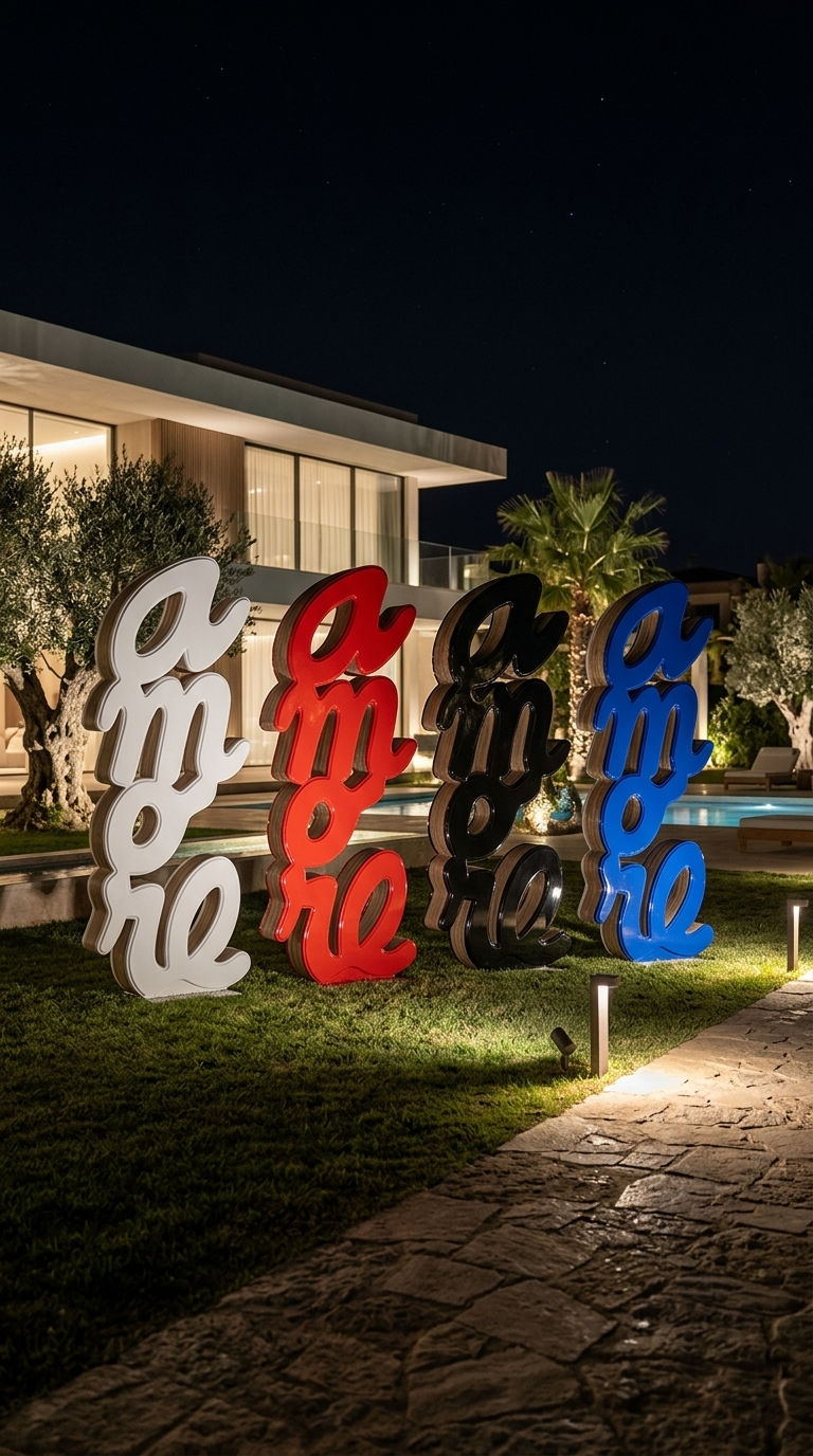 Large Amore Love  Sculpture, Modern Home Decor Statement Art Piece (90 cm 35 inch)